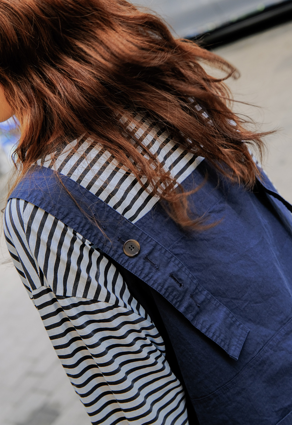 Back button cn overall navy
