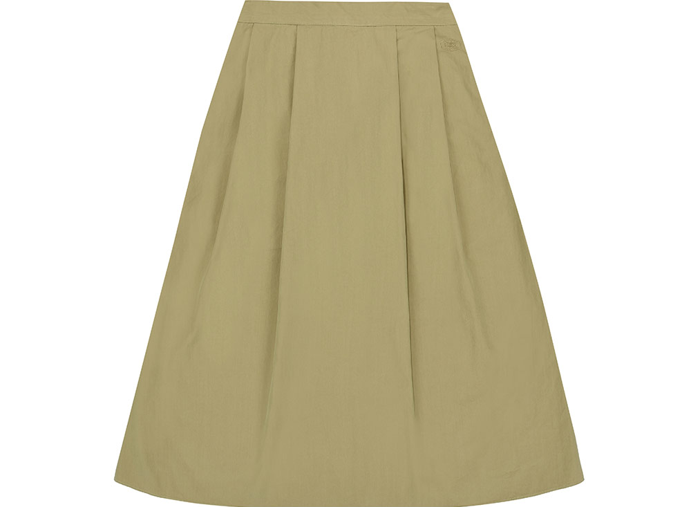 Flare banding skirt beige