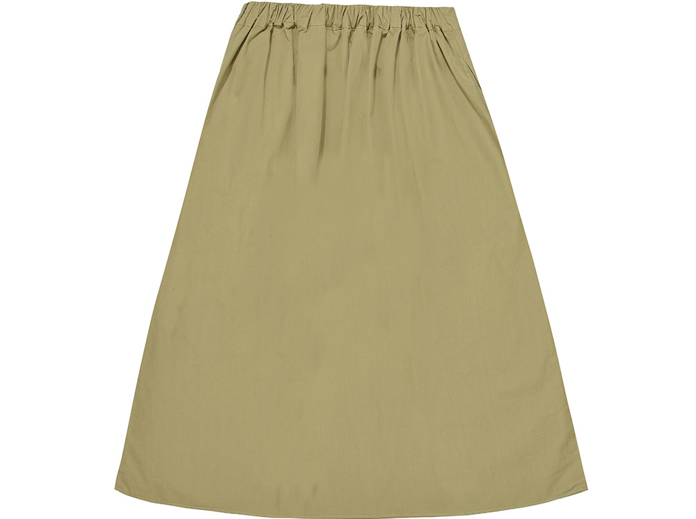 Flare banding skirt beige
