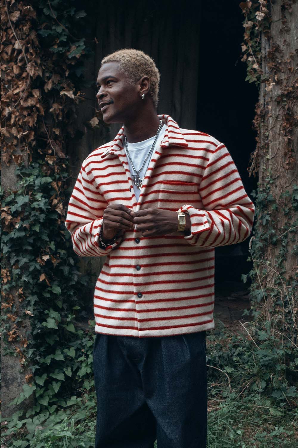 Surchemise epure rayure rouge