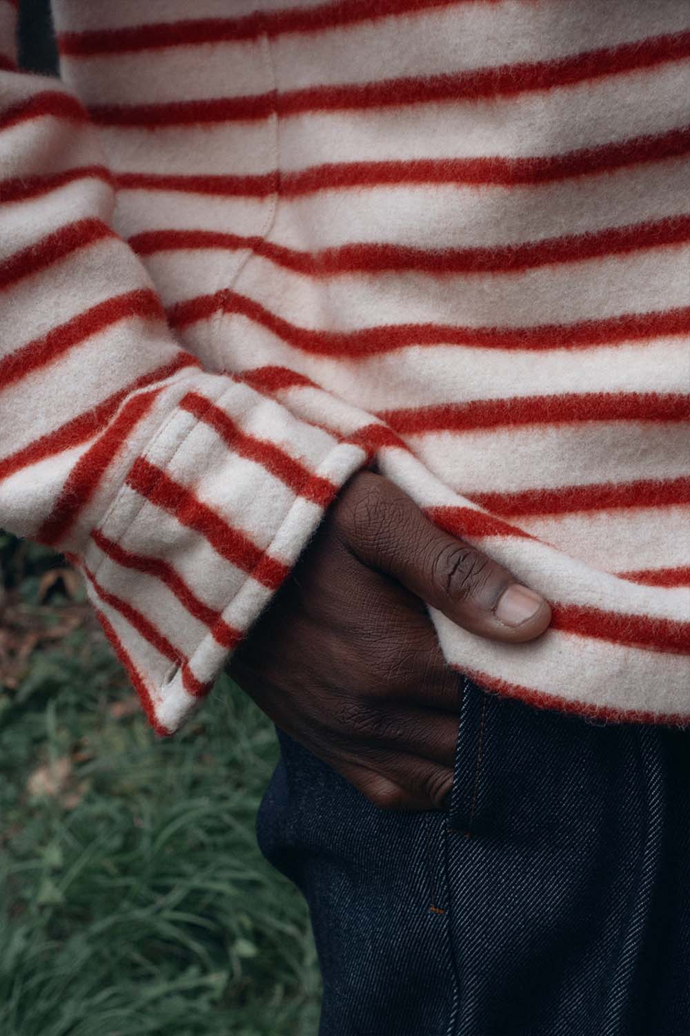 Surchemise epure rayure rouge