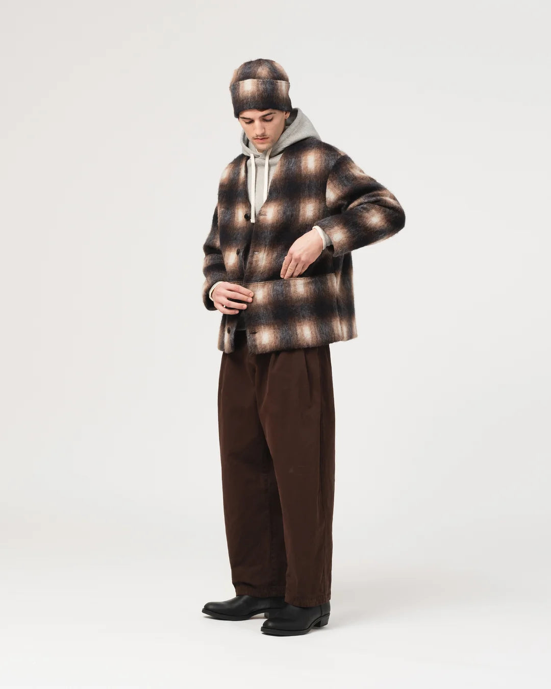 Base cardigan sepia cream