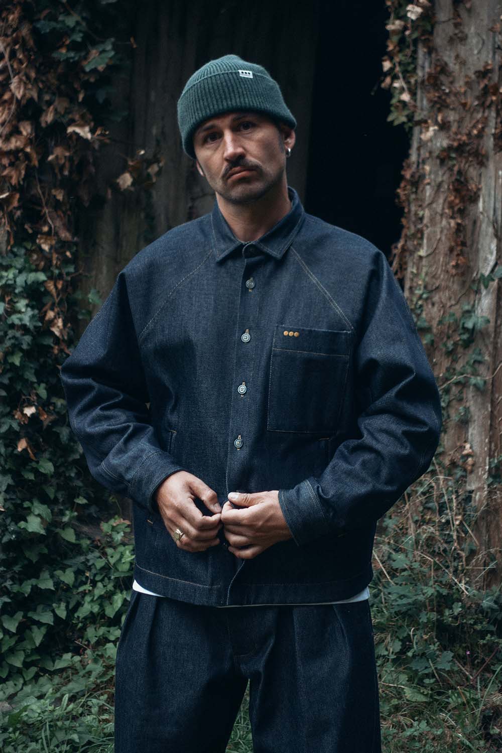 Veste denim bleu