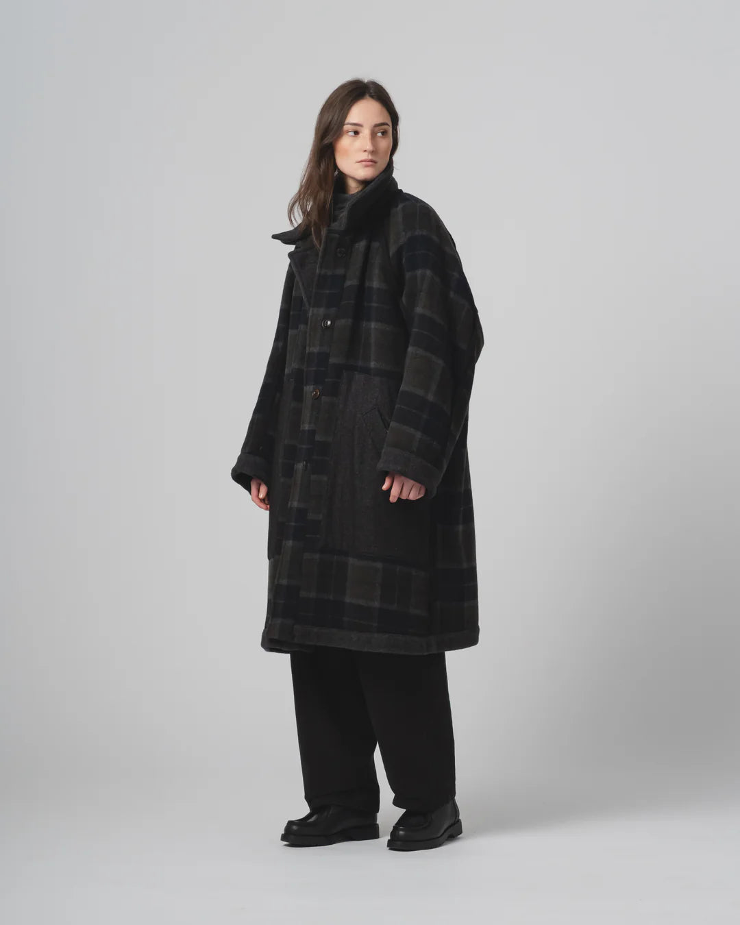 Army Trench Golf Wool Caviar