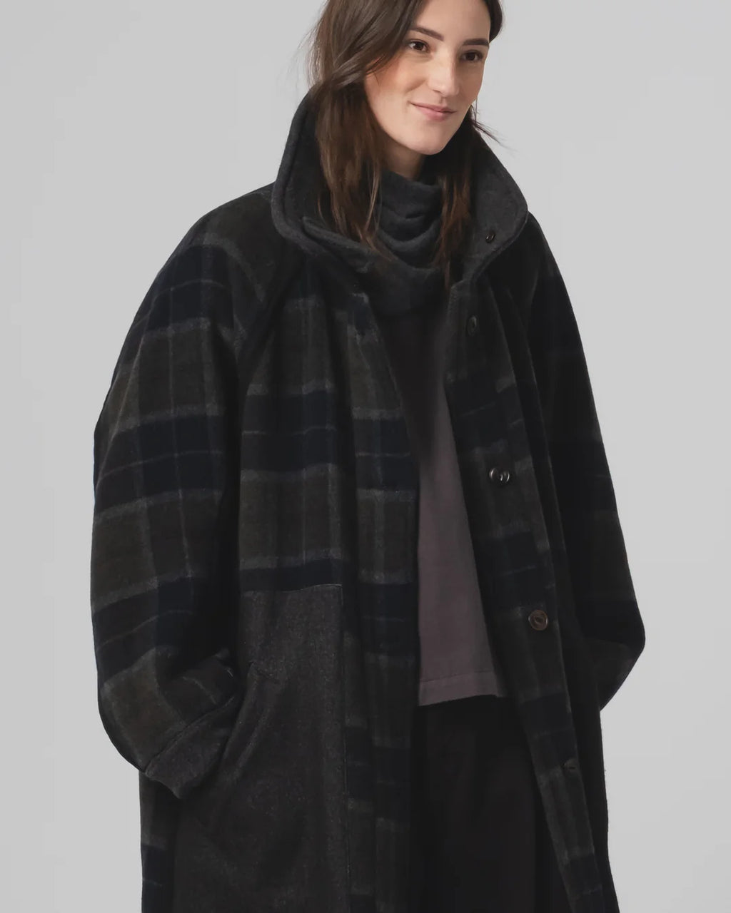 Army Trench Golf Wool Caviar