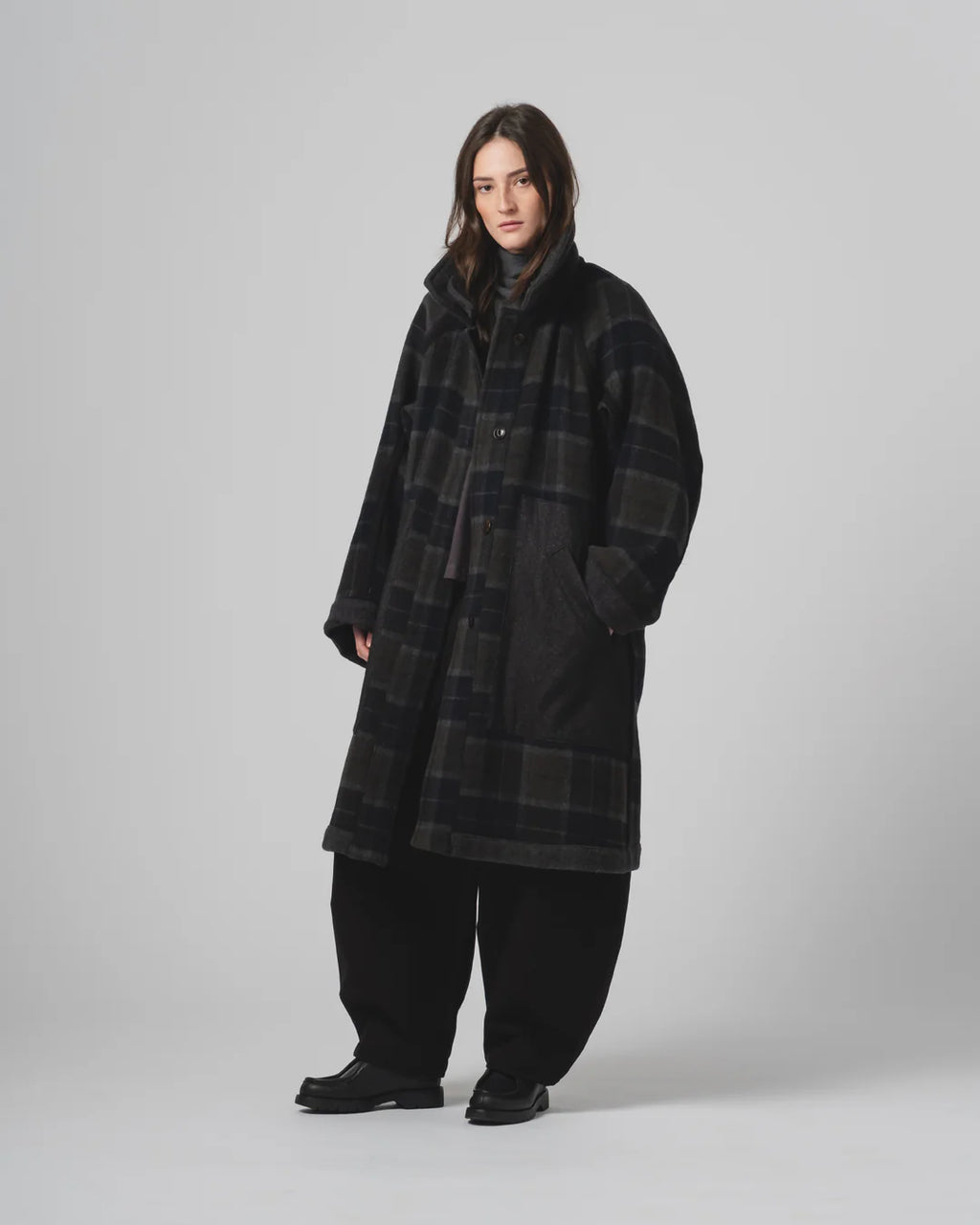 Army Trench Golf Wool Caviar