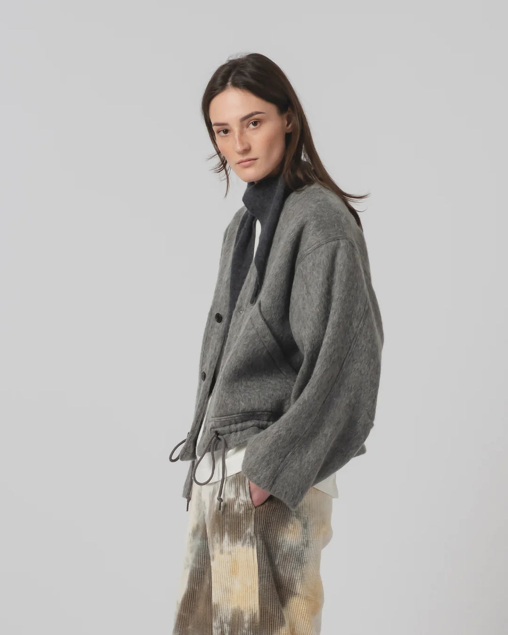 Reactor Jacket Mohair Fleece Asphalt