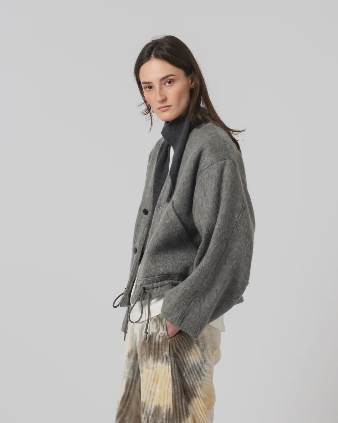 Reactor Jacket Mohair Fleece Asphalt