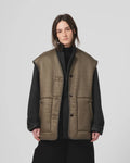 Ridge Vest Piumino Nylon Fossil Green / Off White
