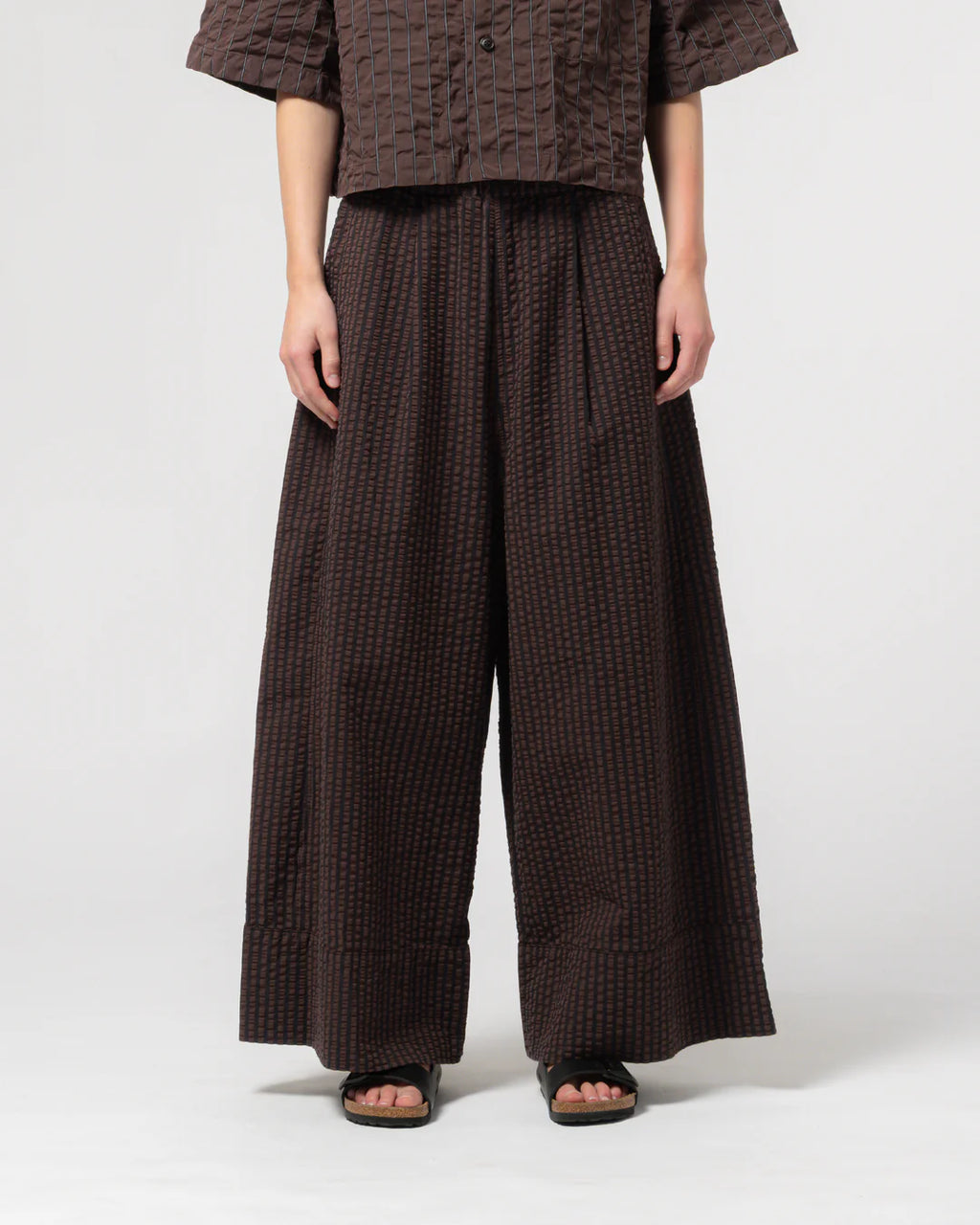 Culotte belfast serrsucker coffee navy