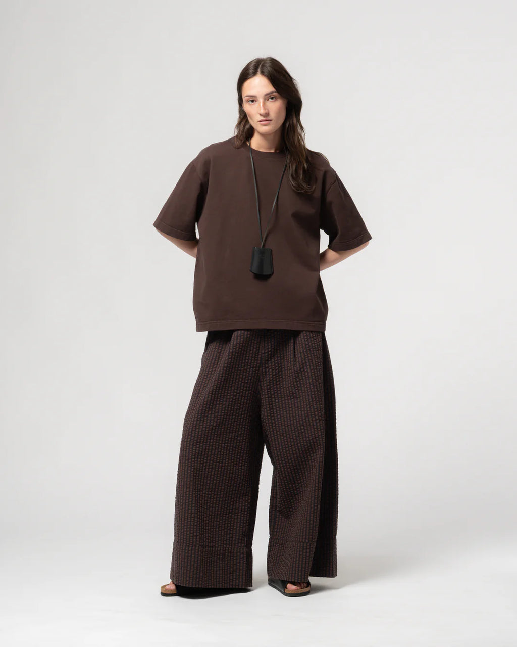 Culotte belfast serrsucker coffee navy
