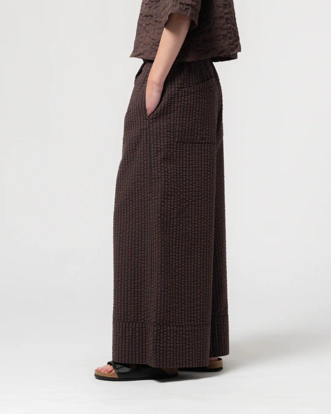 Culotte belfast serrsucker coffee navy
