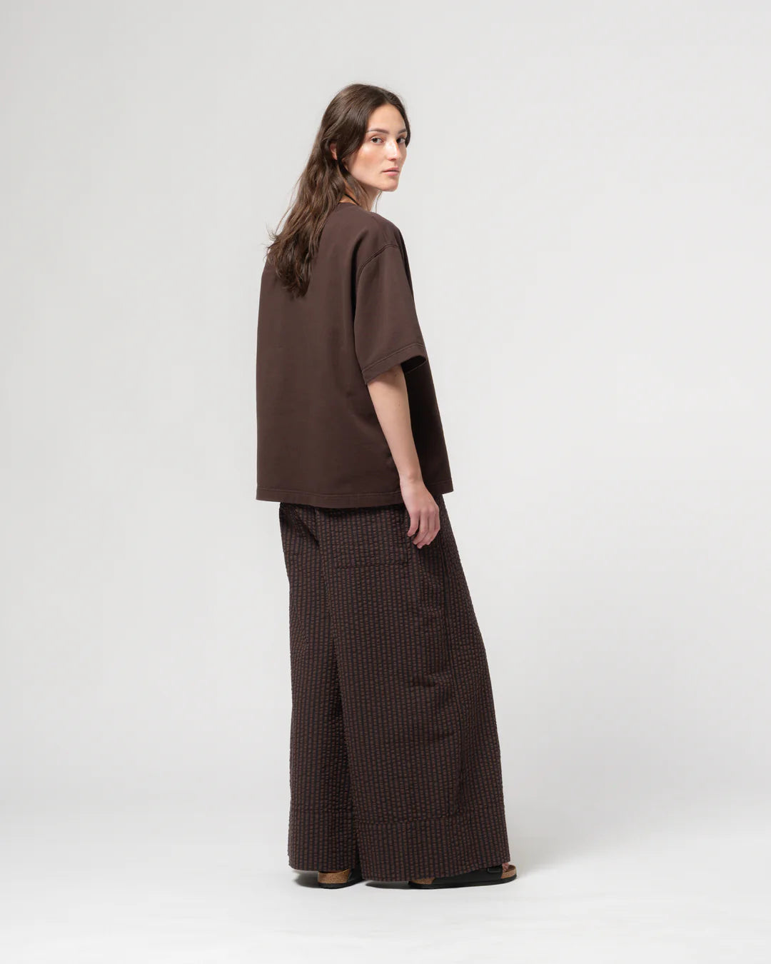Culotte belfast serrsucker coffee navy