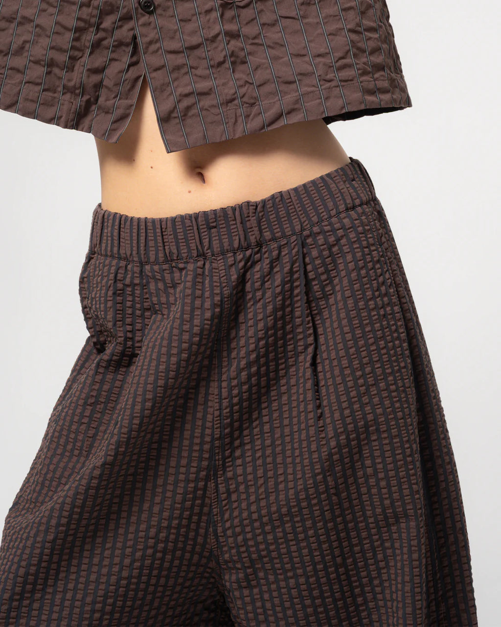 Culotte belfast serrsucker coffee navy
