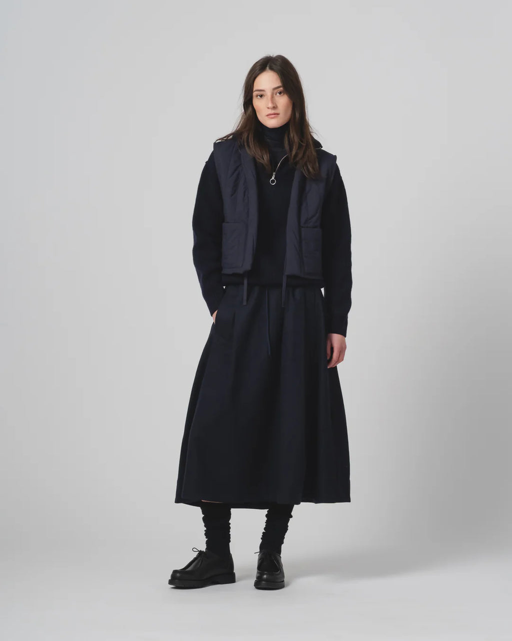 Meadow Skirt Cashart Wool Inkt