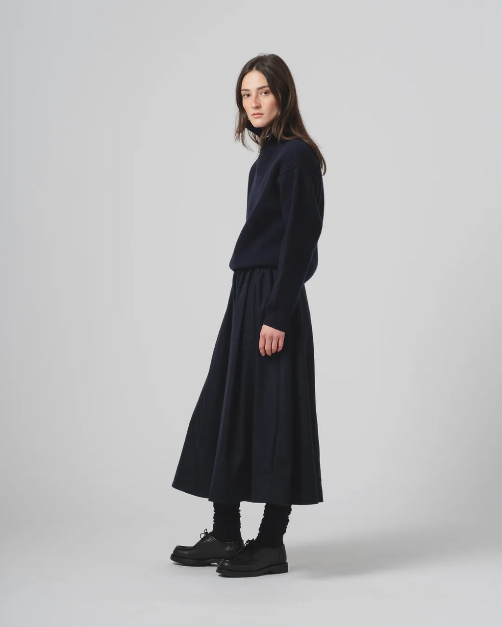 Meadow Skirt Cashart Wool Inkt