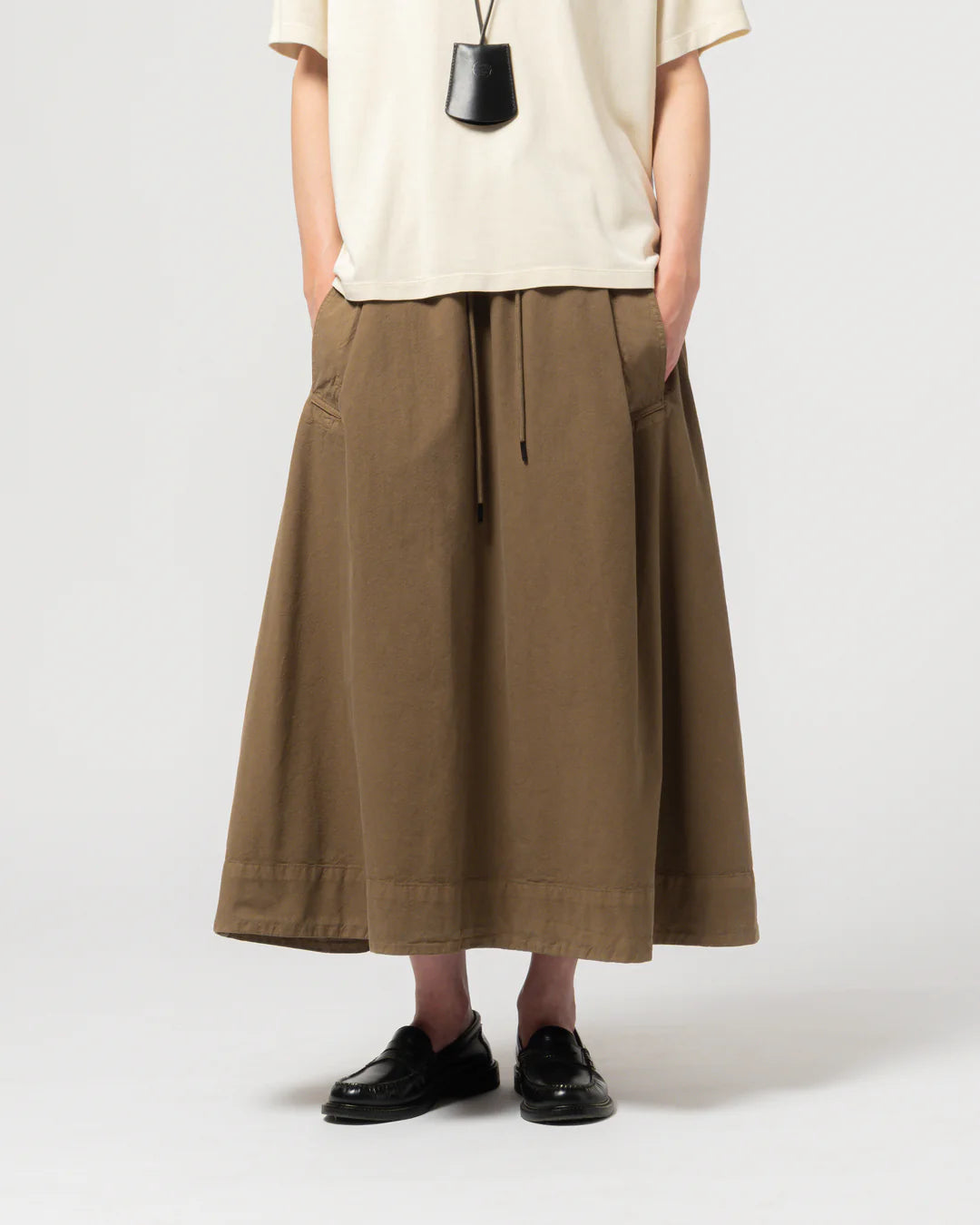 Meadow skirt  cotton linen canteen green