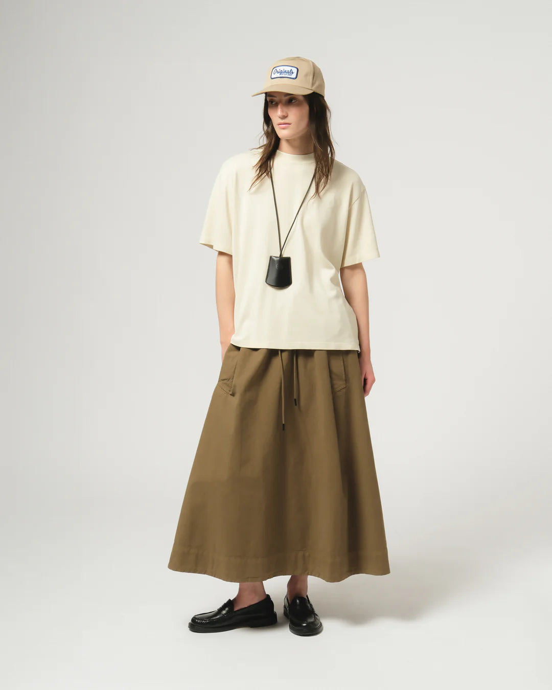 Meadow skirt  cotton linen canteen green