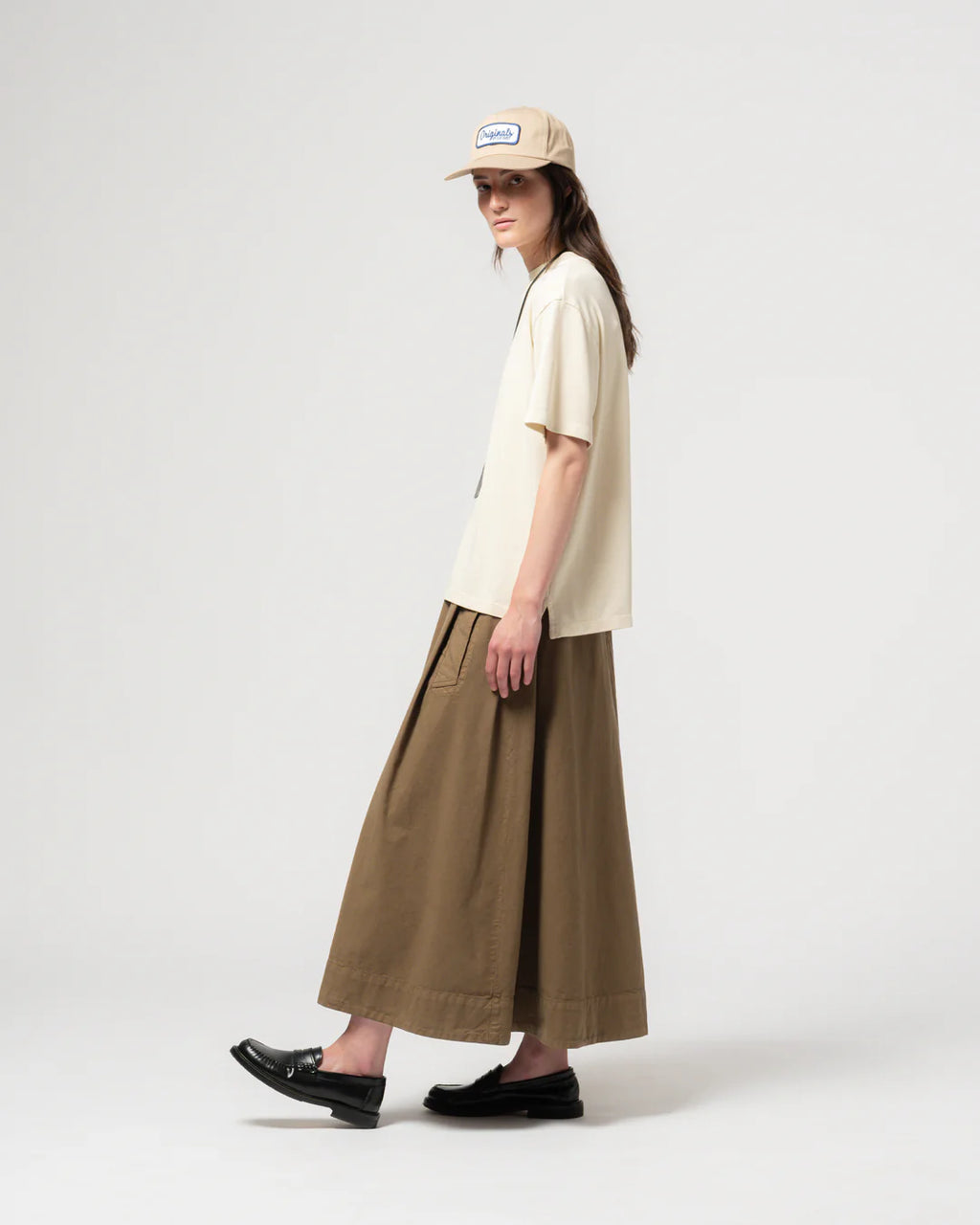 Meadow skirt  cotton linen canteen green