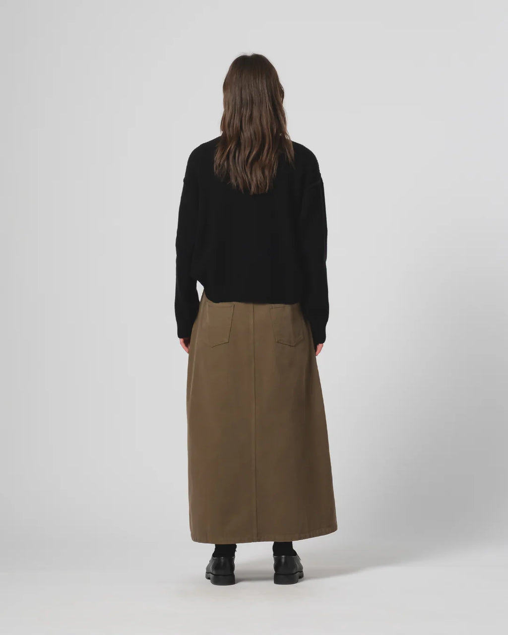 Bulb Skirt Canvas Fossil Green