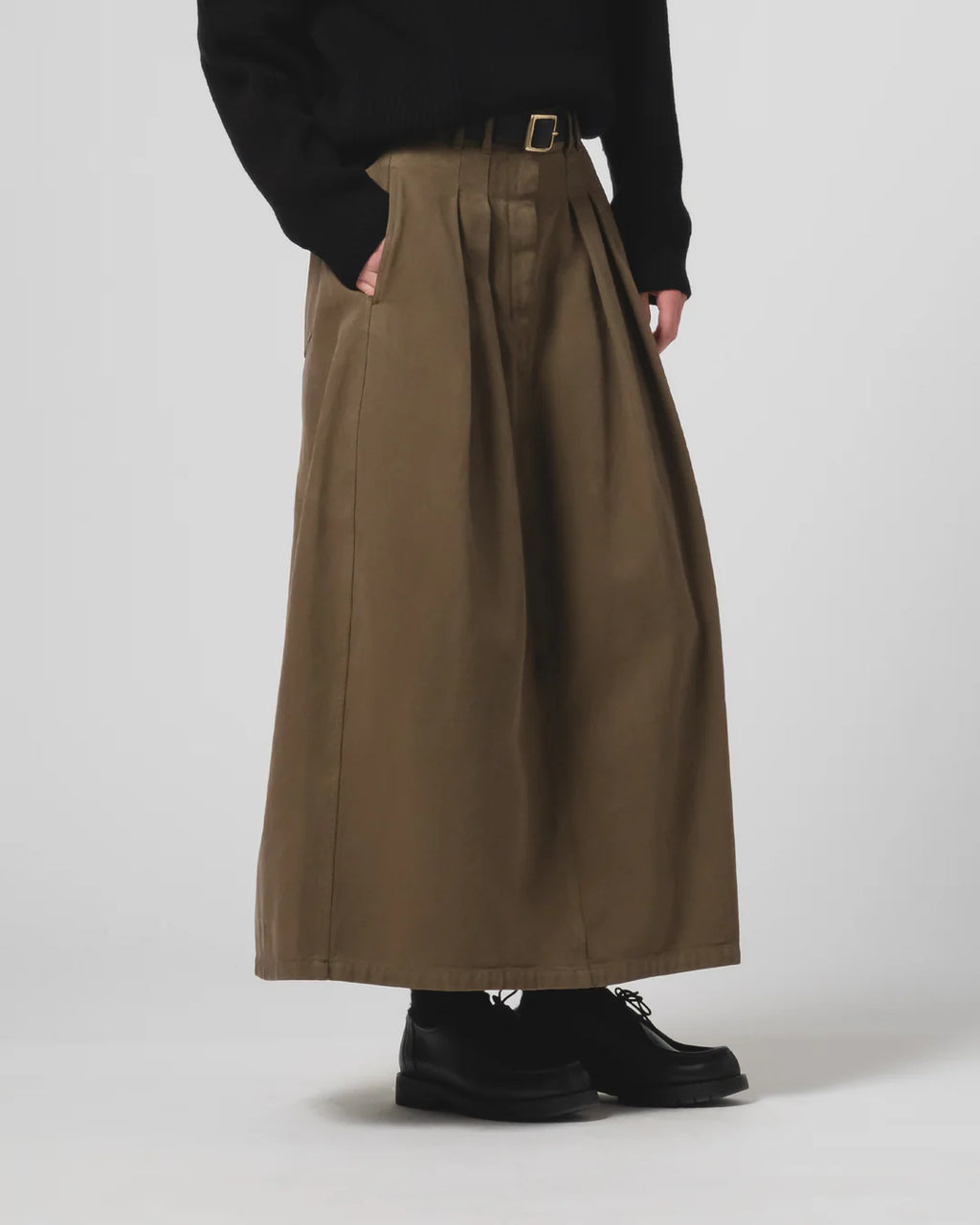 Bulb Skirt Canvas Fossil Green