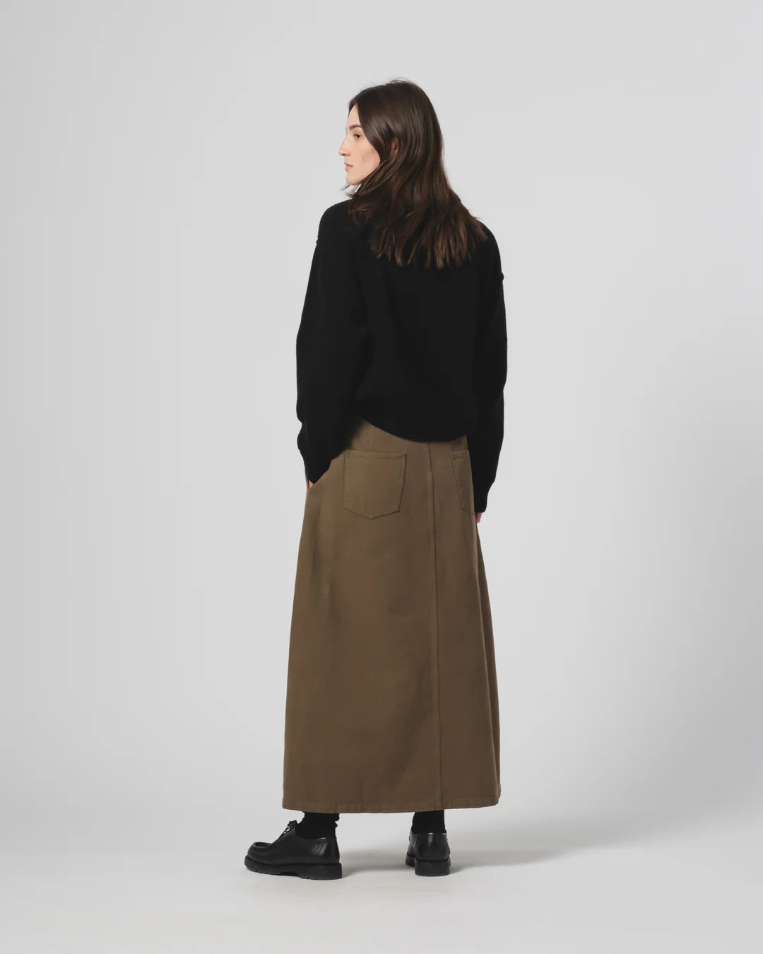 Bulb Skirt Canvas Fossil Green