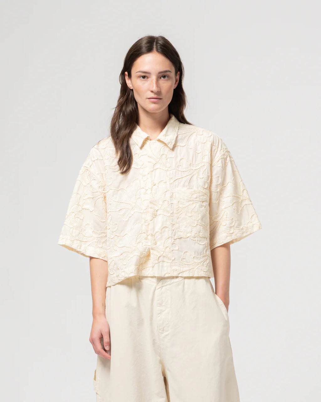 Sumatra shirt lilly cotton wheat