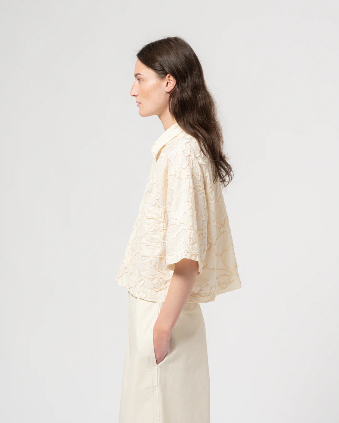 Sumatra shirt lilly cotton wheat