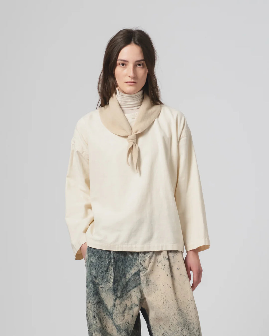 Guard Smock Slub Cotton Off White
