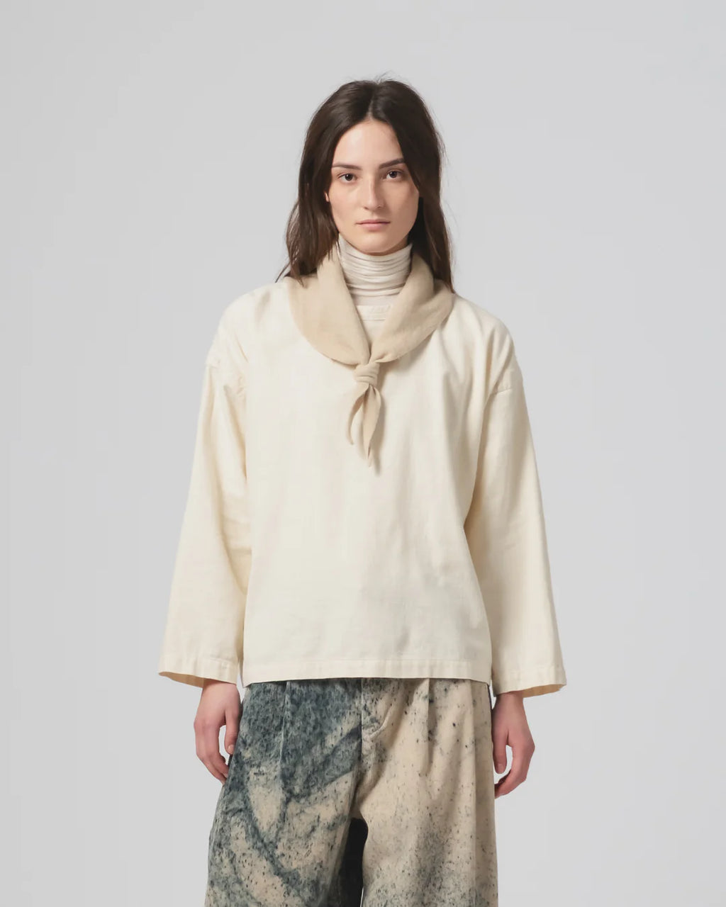 Guard Smock Slub Cotton Off White