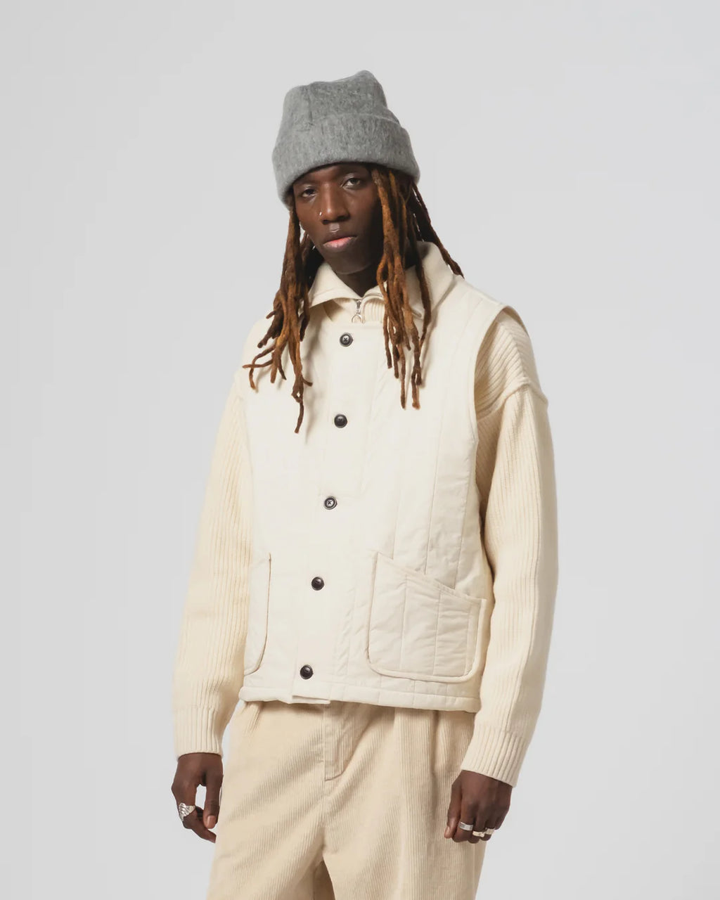 Skully Hat Mohair Fleece Asphalt