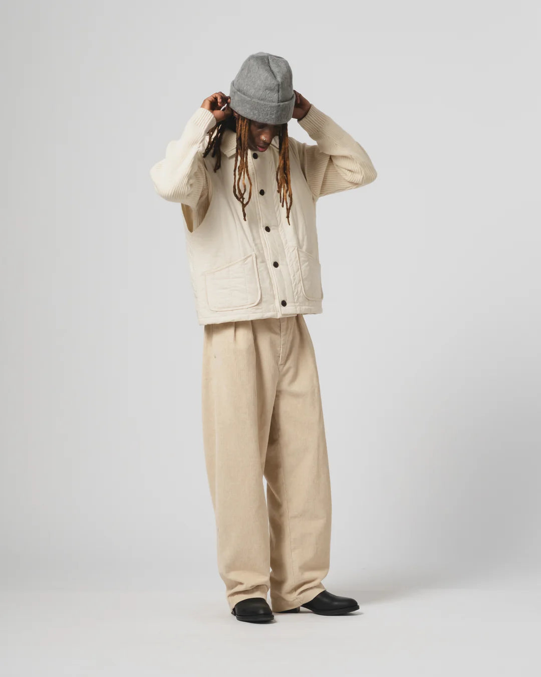 Skully Hat Mohair Fleece Asphalt